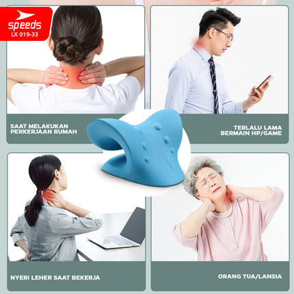 SPEEDS Bantal Pijat Leher Bentuk C-Rest 019-33