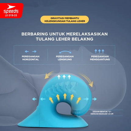 SPEEDS Bantal Pijat Leher Bentuk C-Rest 019-33