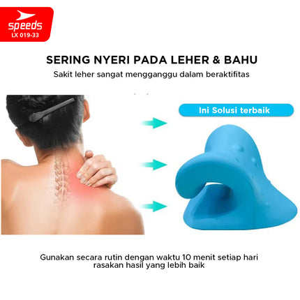 SPEEDS Bantal Pijat Leher Bentuk C-Rest 019-33