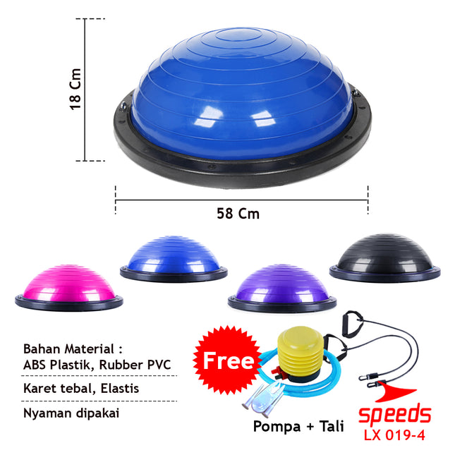 SPEEDS Balance Step Bosu Ball fitness alat olahraga bola yoga gymball ori barang import 019-4