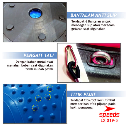 SPEEDS Balance Step Speeds ORIGINAL / Bosu Ball Pembakar Lemak Olahraga 019-5