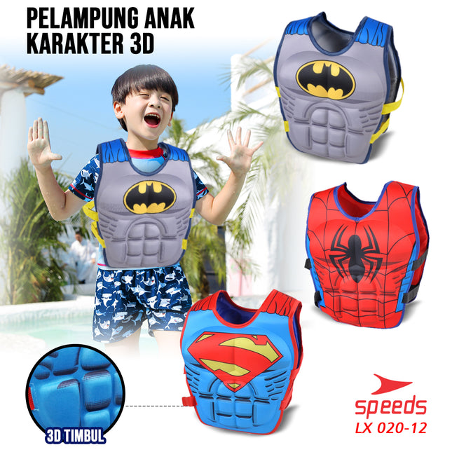 SPEEDS Pelampung Renang Anak bergambar Superhero, Bahan bagus Murah Rompi Vest Life Jacket 020-12
