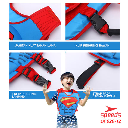 SPEEDS Pelampung Renang Anak bergambar Superhero, Bahan bagus Murah Rompi Vest Life Jacket 020-12