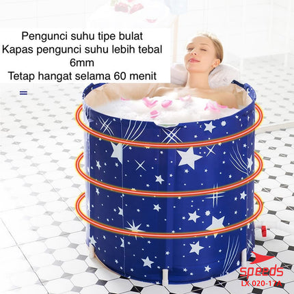 SPEEDS Bak Mandi Lipat Folding Bathtub Portable Bathtub Lipat Tempat Mandi Dewasa SPA Air Hangat 020-17