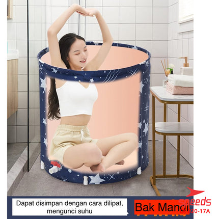 SPEEDS Bak Mandi Lipat Folding Bathtub Portable Bathtub Lipat Tempat Mandi Dewasa SPA Air Hangat 020-17