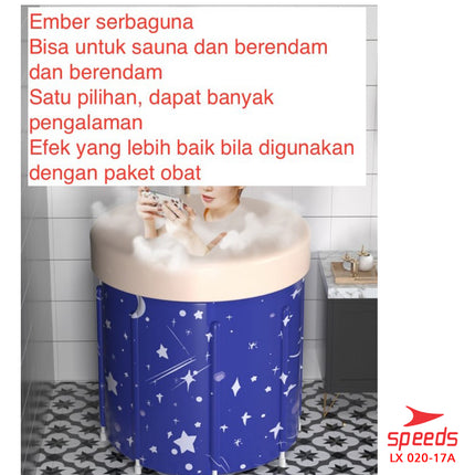 SPEEDS Bak Mandi Lipat Folding Bathtub Portable Bathtub Lipat Tempat Mandi Dewasa SPA Air Hangat 020-17