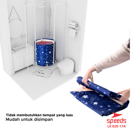SPEEDS Bak Mandi Lipat Folding Bathtub Portable Bathtub Lipat Tempat Mandi Dewasa SPA Air Hangat 020-17