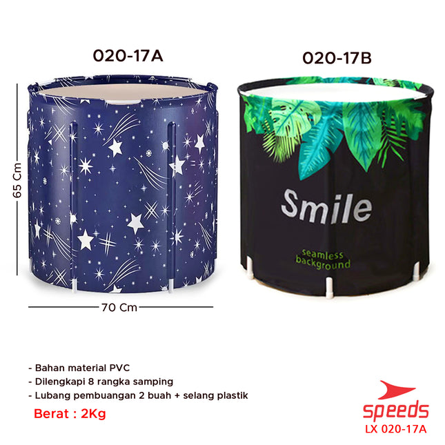 SPEEDS Bak Mandi Lipat Untuk Dewasa 65x70cm 020-17