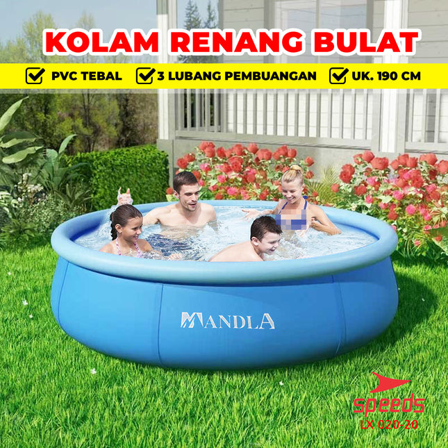 SPEEDS Kolam Mandi Tiup Anak Bulat 190x45cm 020-20