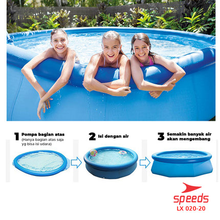 SPEEDS Kolam Mandi Anak Kolam Renang Anak dan Bayi PVC Portable Swimming Pool Bulat Kolam Mandi Bola 020-20