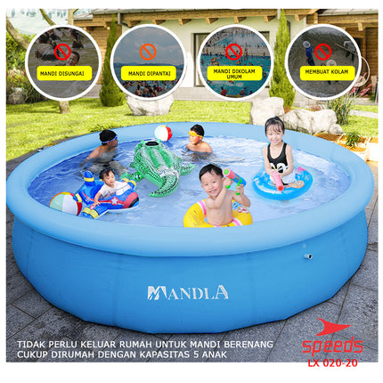 SPEEDS Kolam Mandi Anak Kolam Renang Anak dan Bayi PVC Portable Swimming Pool Bulat Kolam Mandi Bola 020-20