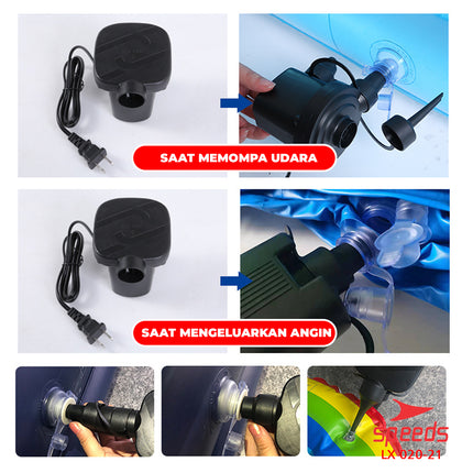 SPEEDS Pompa Angin Otomatis Pompa Kasur Angin Double Quick Pompa Udara Otomatis 020-21