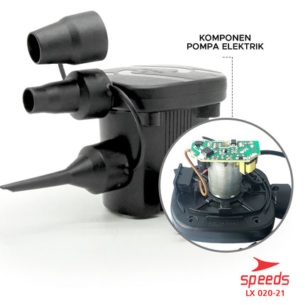 SPEEDS Pompa Angin Otomatis Pompa Kasur Angin Double Quick Pompa Udara Otomatis 020-21