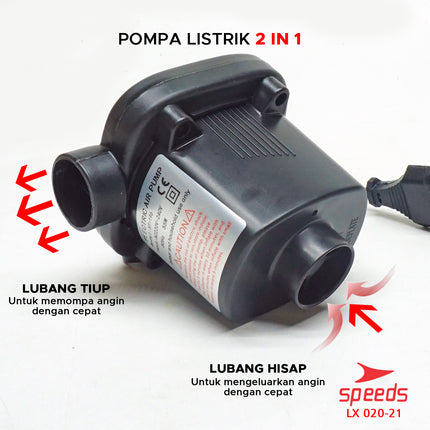 SPEEDS Pompa Angin Otomatis Pompa Kasur Angin Double Quick Pompa Udara Otomatis 020-21