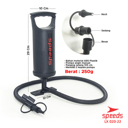 SPEEDS Pompa Angin Manual Pompa Kasur Angin Double Quick Pompa Udara Manual Kompa Tangan 020-22