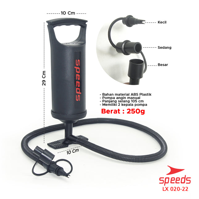 SPEEDS Pompa Angin Manual Pompa Kasur Angin 020-22