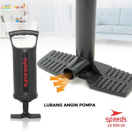 SPEEDS Pompa Angin Manual Pompa Kasur Angin Double Quick Pompa Udara Manual Kompa Tangan 020-22