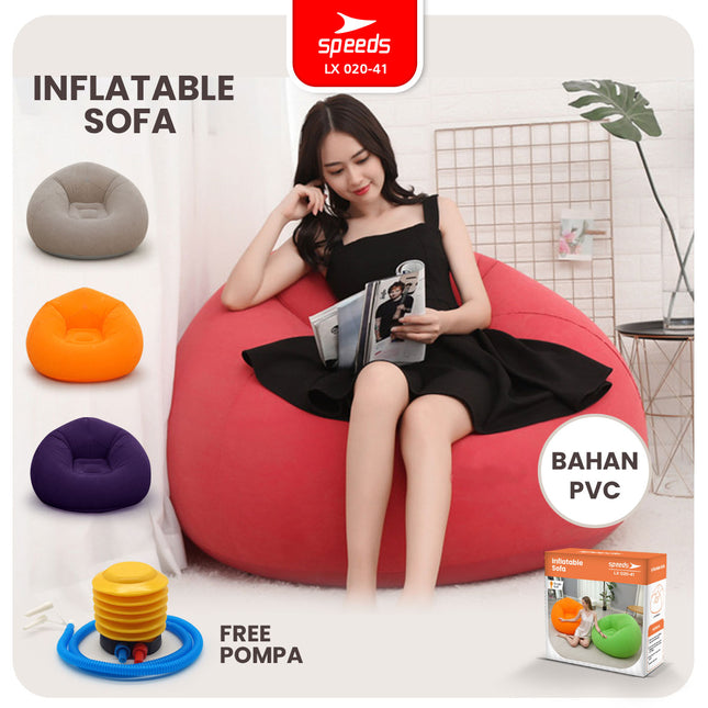SPEEDS Sofa Angin Beanbag Squishy Inflatable Sofa Tiup Angin Lazy Bag Outdoor indoor 020-41