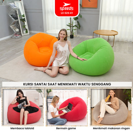 SPEEDS Sofa Angin Beanbag Squishy Inflatable Sofa Tiup Angin Lazy Bag Outdoor indoor 020-41