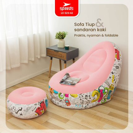 SPEEDS Sofa Angin Beanbag Squishy Jumbo Inflatable Sofa Tiup Angin Lazy Bag Outdoor Indoor 020-42