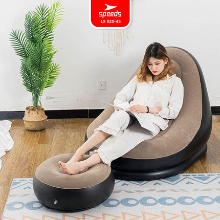 Beanbag Squishy Jumbo Sofa Angin + Pijakan Kaki Inflatable Sofa + Stool Tiup Lazy Bag Lay Bag 020-45