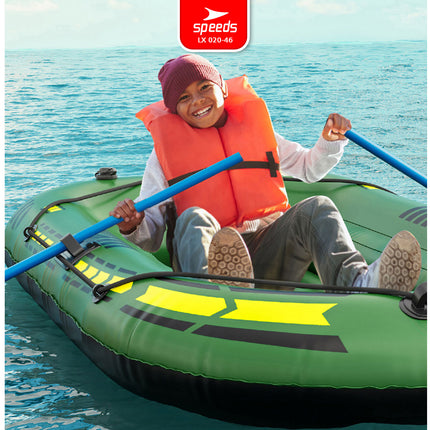 SPEEDS Perahu Karet Tiup Mancing Inflatable Boat 2 Orang Kayak + Dayung Arung Jeram 020-46