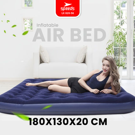 SPEEDS Matras Angin Single/Double Kasur Tiup Air Sleeping Bed Outdoor Indoor Kasur Tidur Dewasa 020-56