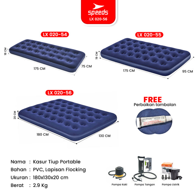 SPEEDS Kasur Angin Tiup Flocking 020-56