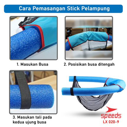 SPEEDS Pelampung Stick Jaring Dewasa dan Anak, Jadi kursi, Bahan bagus, Pelampung Life Vest 020-9