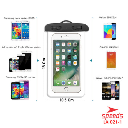 SPEEDS Sarung HP Tempat HP Case Kantong Anti Air Waterproof Handphone Anti Air Max 7Inch 021-1