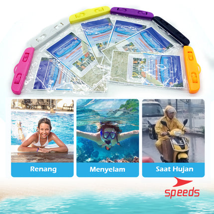 SPEEDS Sarung HP Tempat HP Case Kantong Anti Air Waterproof Handphone Anti Air Max 7Inch 021-1