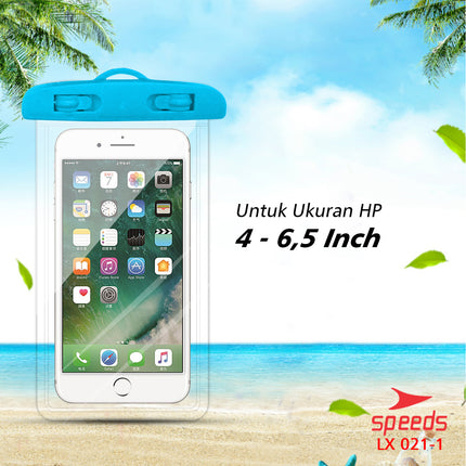 SPEEDS Sarung HP Tempat HP Case Kantong Anti Air Waterproof Handphone Anti Air Max 7Inch 021-1