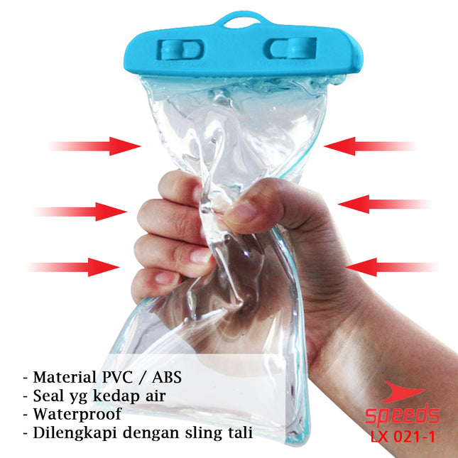 SPEEDS Sarung HP Tempat HP Case Kantong Anti Air Waterproof Handphone Anti Air Max 7Inch 021-1