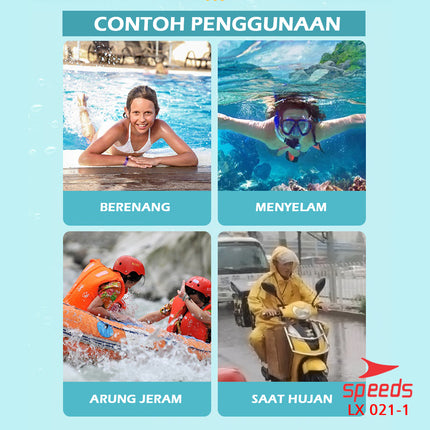 SPEEDS Sarung HP Tempat HP Case Kantong Anti Air Waterproof Handphone Anti Air Max 7Inch 021-1
