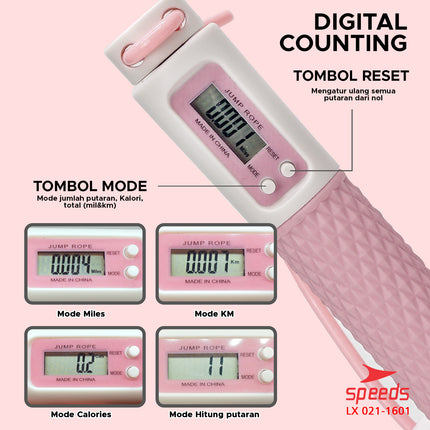SPEEDS Skipping Lompat Tali Untuk Olahraga Loncat Jump Rope Alat Olahraga Original 021-1601