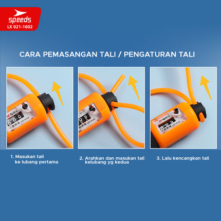 SPEEDS Skipping Skiping Lompat Tali Loncat Jump Rope Alat Olahraga Anak Remaja Dewasa 021-1602