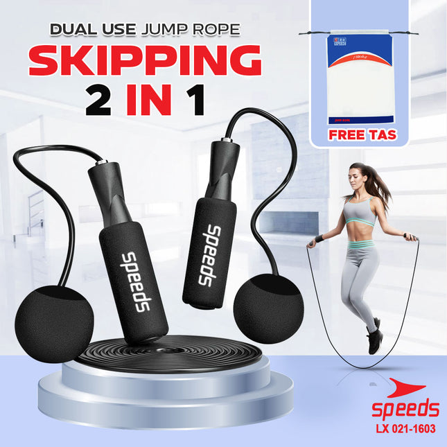 SPEEDS Skipping Skiping Lompat Tali Loncat Jump Rope Alat Olahraga beban 021-1603