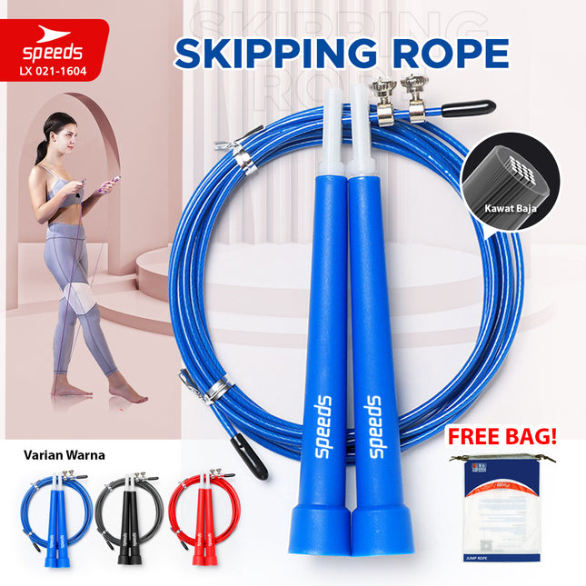 SPEEDS SKIPPING LOMPAT TALI JUMP ROPE BERKUALITAS TERMURAH TERLARIS 021-1604