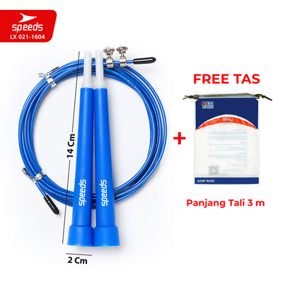 SPEEDS SKIPPING LOMPAT TALI JUMP ROPE BERKUALITAS TERMURAH TERLARIS 021-1604