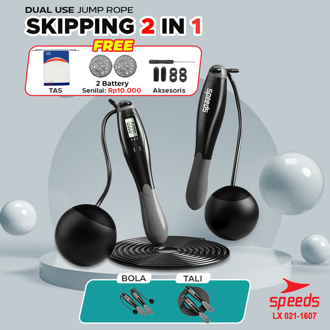 SPEEDS Lompat Tali Skiping Hitung Automatis Jump Skipping Rope LX 021-1607