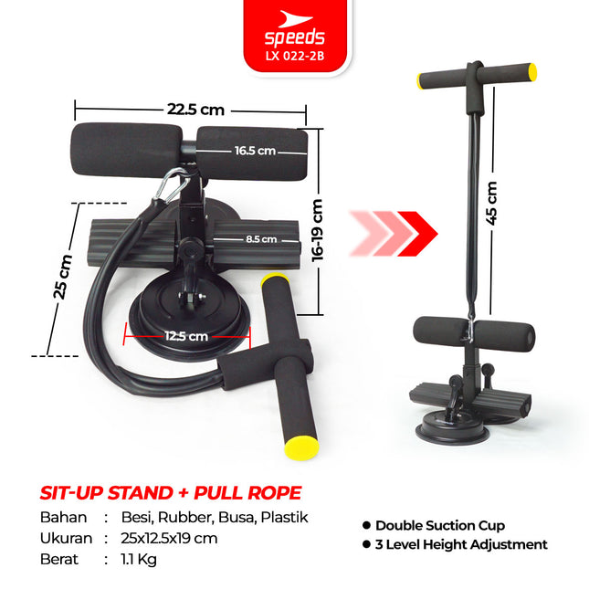SPEEDS Sit Up Stand Alat Trimmer Bantu Holder Penahan Kaki Olahraga Pegangan Kaki Fitness Yoga Gym 022-2B