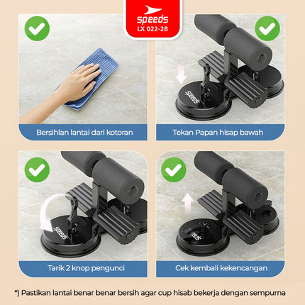 SPEEDS Sit Up Stand Alat Trimmer Bantu Holder Penahan Kaki Olahraga Pegangan Kaki Fitness Yoga Gym 022-2B