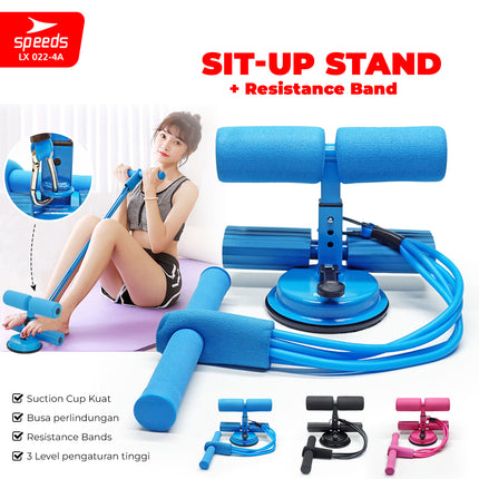 SPEEDS Sit Up Stand Holder Alat Penahan Kaki Sit Up + Tali Fitness Resistance Olahraga Portabel 022-4A