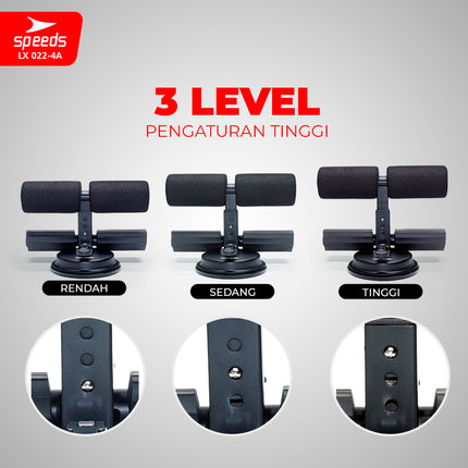 SPEEDS Sit Up Stand Holder Alat Penahan Kaki Sit Up + Tali Fitness Resistance Olahraga Portabel 022-4A