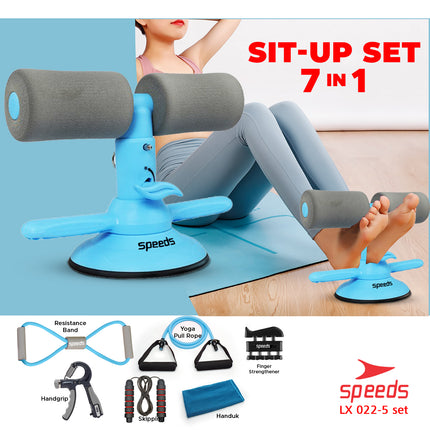 SPEEDS 1 Set Alat Fitness 7in1 Sit Up Stand Set Alat Fitness Olahraga Gym Skipping Rope Handgrip Satu Set 022-5