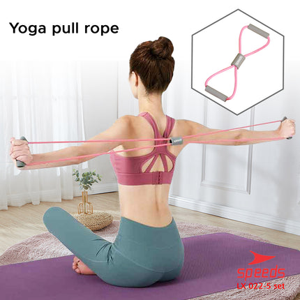 SPEEDS 1 Set Alat Fitness 7in1 Sit Up Stand Set Alat Fitness Olahraga Gym Skipping Rope Handgrip Satu Set 022-5