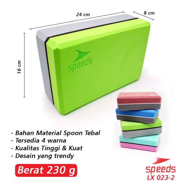 SPEEDS Yoga Blok Pilates EVA Brick Foam Alat Fitnes Yoga Balok Yoga Original 023-2