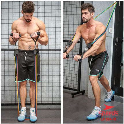 SPEEDS Resistance Bands 11 in 1 Set Tali Pembantu Resistance Tube Elastic Fitness Gym 024-10