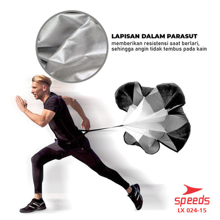 SPEEDS Speed Chute Parasut Lari Parasut Latihan Lari Untuk Olahraga Kecepatan 024-15
