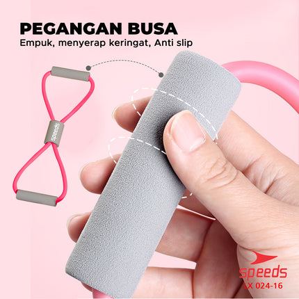 SPEEDS Tali Stretching Fitness Gym Yoga Stretch Rope Resistance Bands 8 Toning Tube Tali Olahraga 024-16